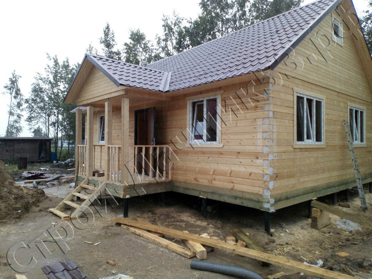 Брусовой дом 9×8.5, 67.5 м², Ленинградская обл., пос. Ульяновка