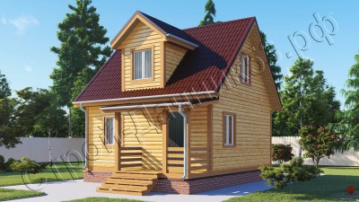 Проект каркасно-щитового дома Д–62